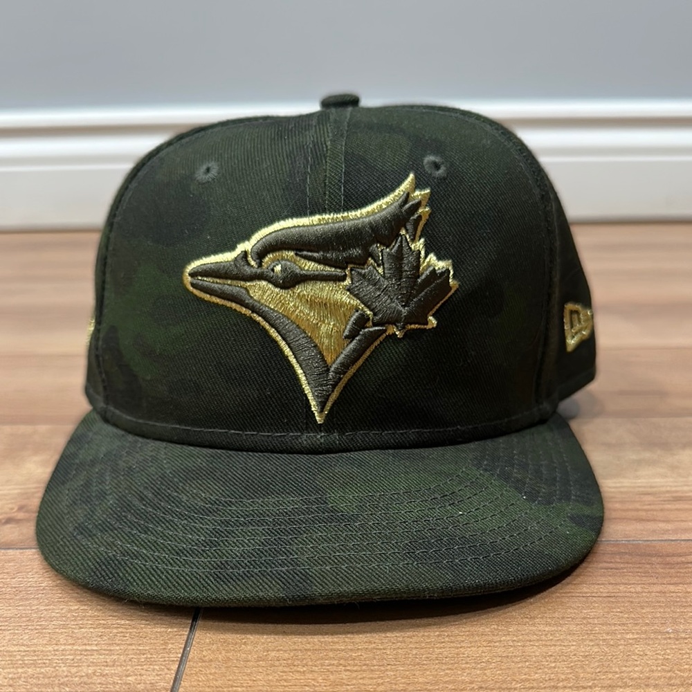 Toronto Blue Jays New Era Army Green Camo Fitted Cap (Official On-field cap)